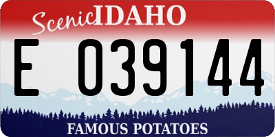 ID license plate E039144