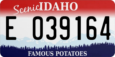 ID license plate E039164
