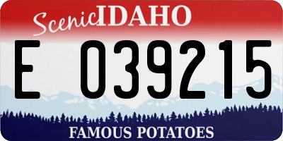 ID license plate E039215