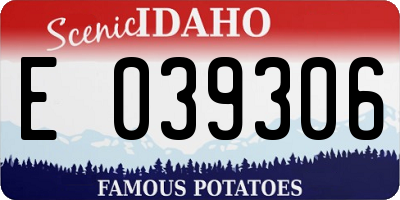 ID license plate E039306