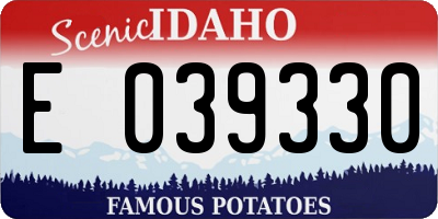 ID license plate E039330