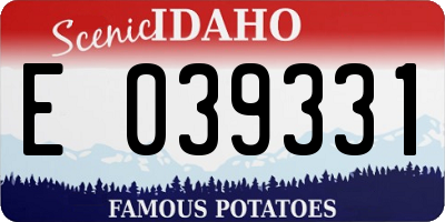 ID license plate E039331