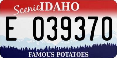 ID license plate E039370