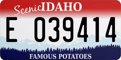 ID license plate E039414