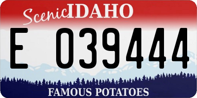 ID license plate E039444