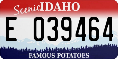 ID license plate E039464