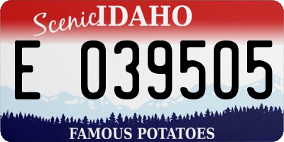 ID license plate E039505