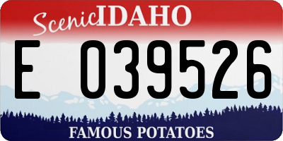 ID license plate E039526