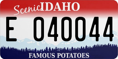 ID license plate E040044