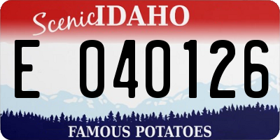 ID license plate E040126