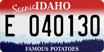 ID license plate E040130