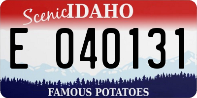 ID license plate E040131