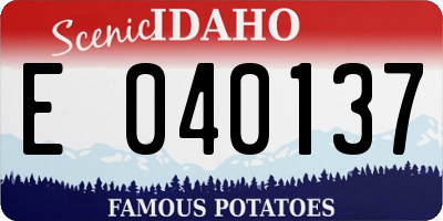 ID license plate E040137