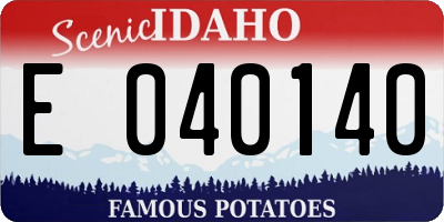 ID license plate E040140