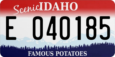 ID license plate E040185