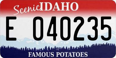 ID license plate E040235