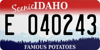ID license plate E040243