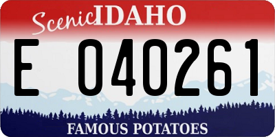 ID license plate E040261