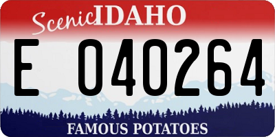 ID license plate E040264