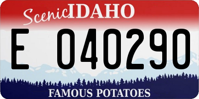 ID license plate E040290