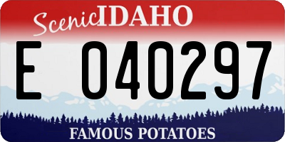 ID license plate E040297