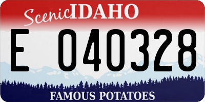 ID license plate E040328