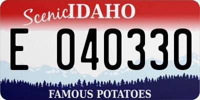 ID license plate E040330