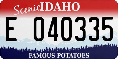 ID license plate E040335
