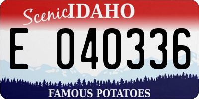 ID license plate E040336