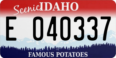 ID license plate E040337