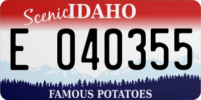 ID license plate E040355