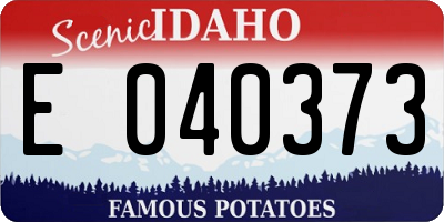 ID license plate E040373