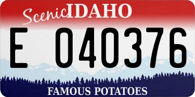 ID license plate E040376