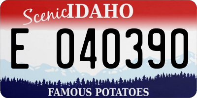 ID license plate E040390