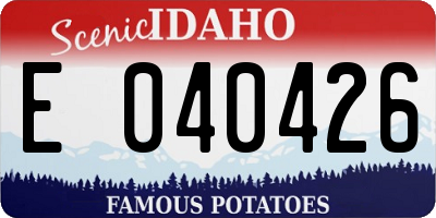 ID license plate E040426