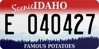 ID license plate E040427