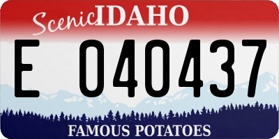 ID license plate E040437