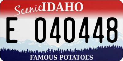ID license plate E040448