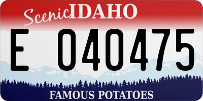 ID license plate E040475