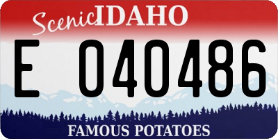 ID license plate E040486