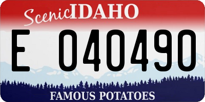 ID license plate E040490
