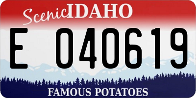 ID license plate E040619