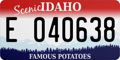 ID license plate E040638
