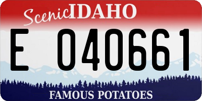 ID license plate E040661