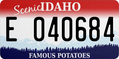 ID license plate E040684
