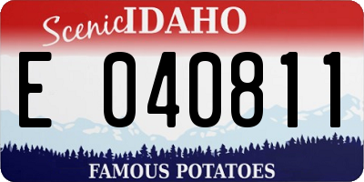 ID license plate E040811