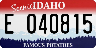 ID license plate E040815