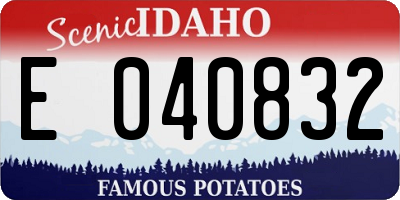 ID license plate E040832