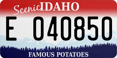 ID license plate E040850