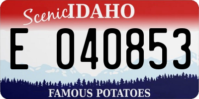 ID license plate E040853